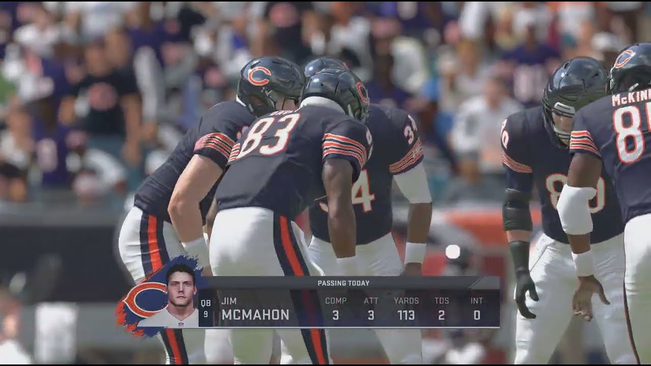 Madden86 Week 9 Chicago Bears 6-1 at Detroit Lions 5-2 McMahon vs Hipple