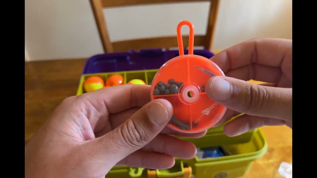 ASMR | Soft spoken showing you what's in my tackle box for fishing