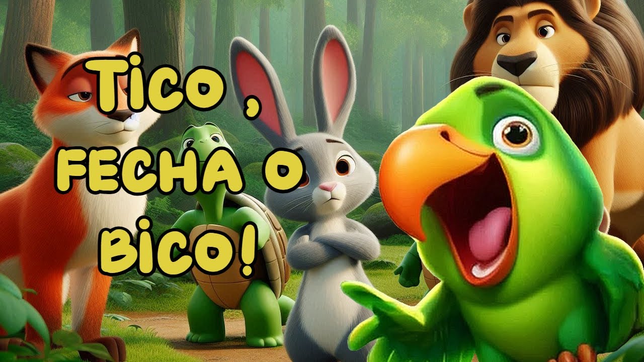 Tico, fecha o bico! - Fábula - Historinha para divertir e aprender!