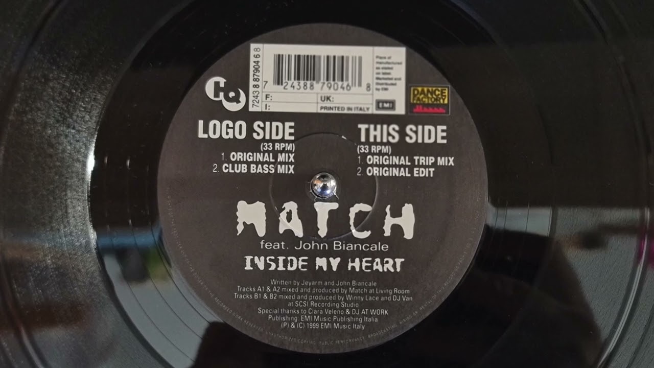 Match Feat  John Biancale – Inside My Heart (Club Bass Mix)