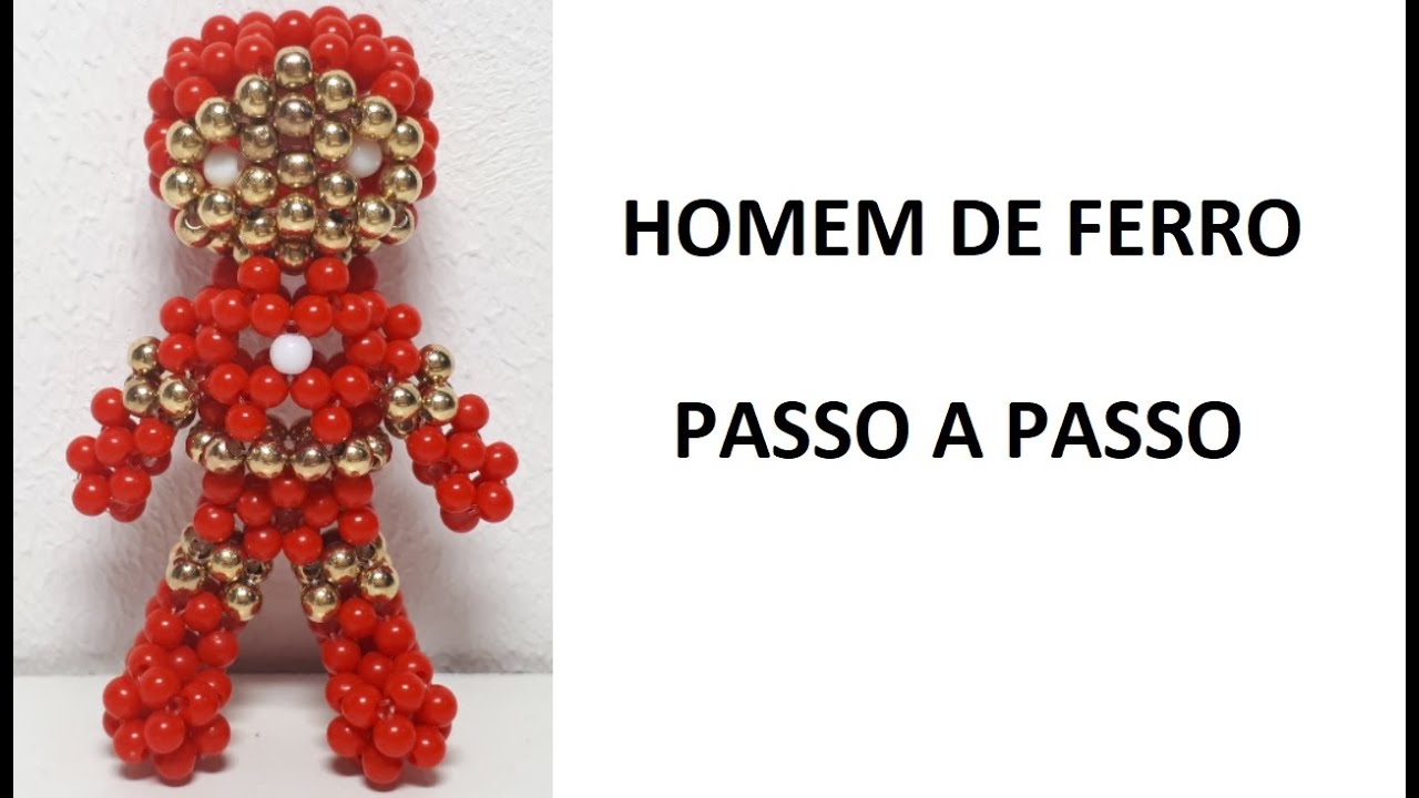 DIY -  Homem de Ferro de miçangas passo a passo