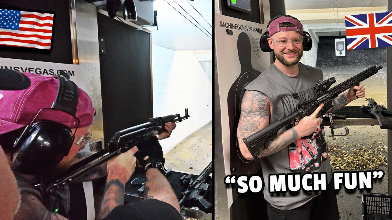 Brits Shoot Guns in America for the FIRST TIME!
