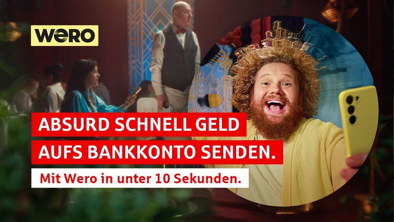 Absurd schnell Geld aufs Bankkonto senden. Mit Wero in unter 10 Sekunden.