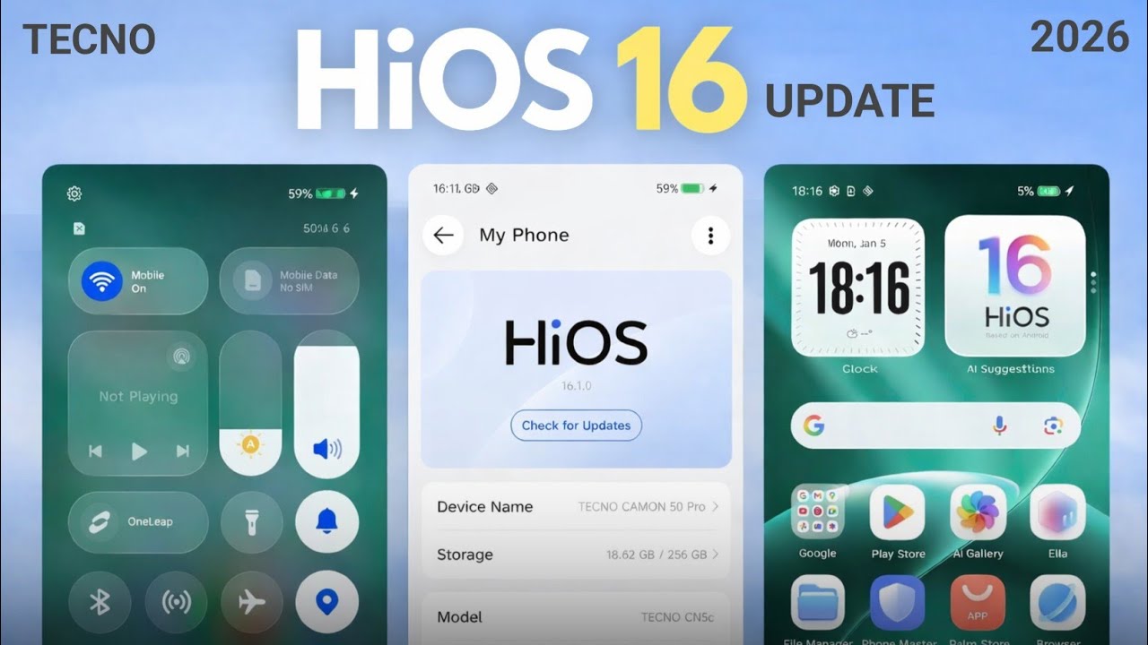 Tecno HiOS 16 Quick Look🔥 | Top New Features 🚀 | Android 16 