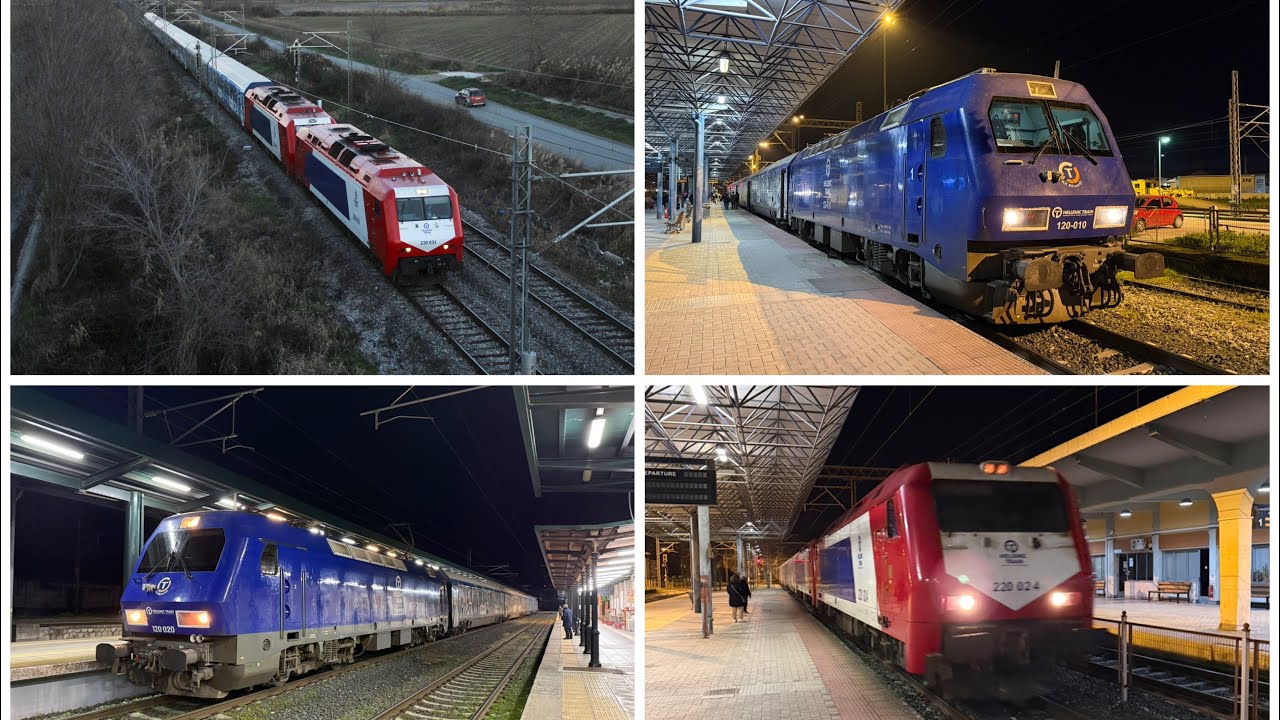 Passenger trains in Greece at Plati, Katerini & Larissa - 12/1/26