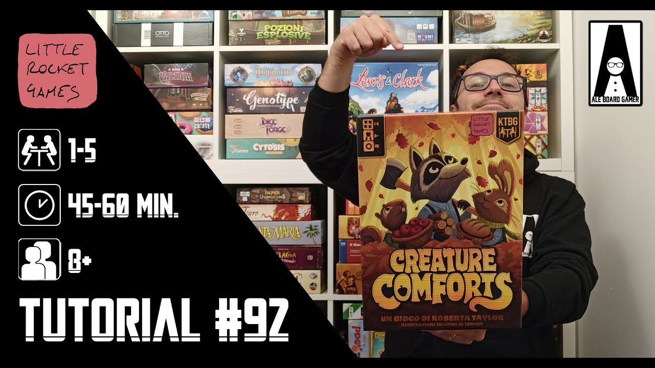 Tutorial #92: come si gioca a Creature Comforts (gioco da tavolo della Little Rocket Games)