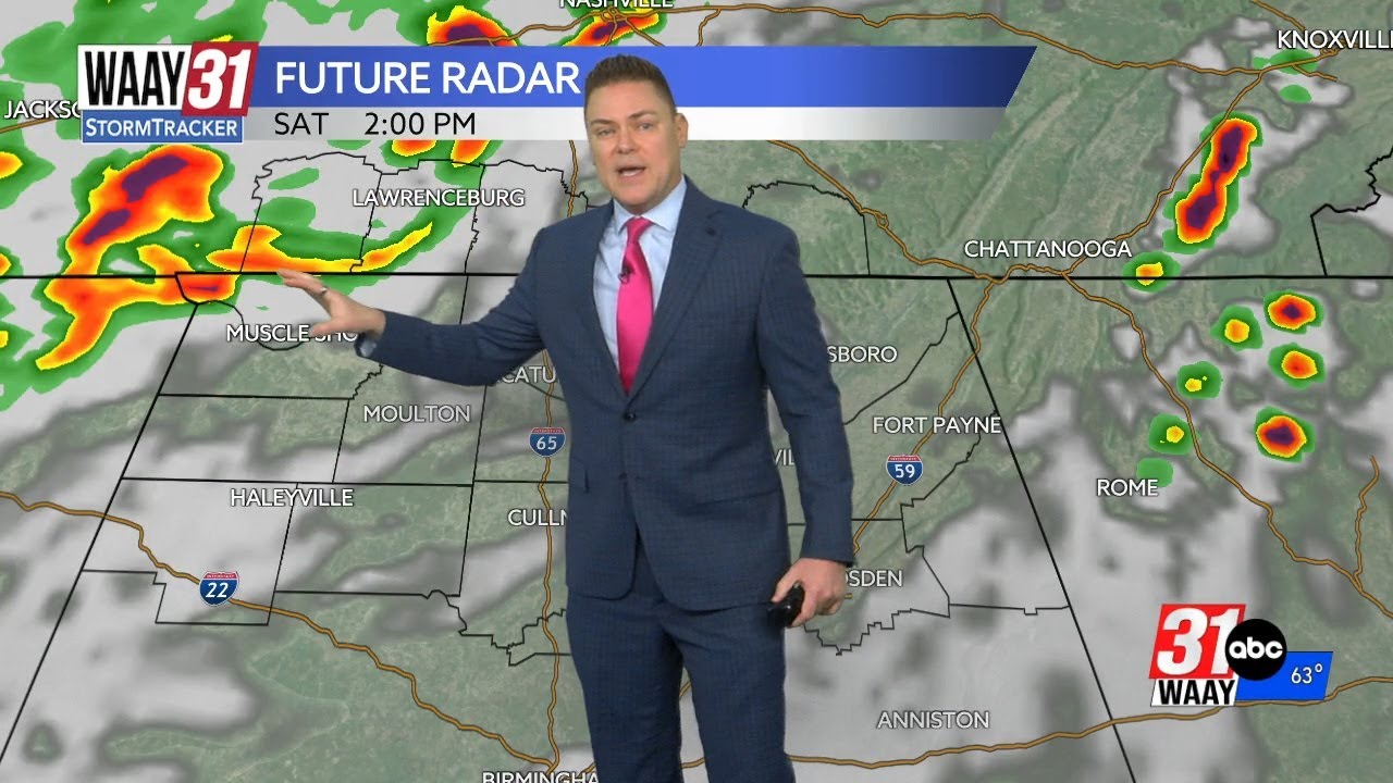 Showers and storms return at the start of the weekend across north Alabama