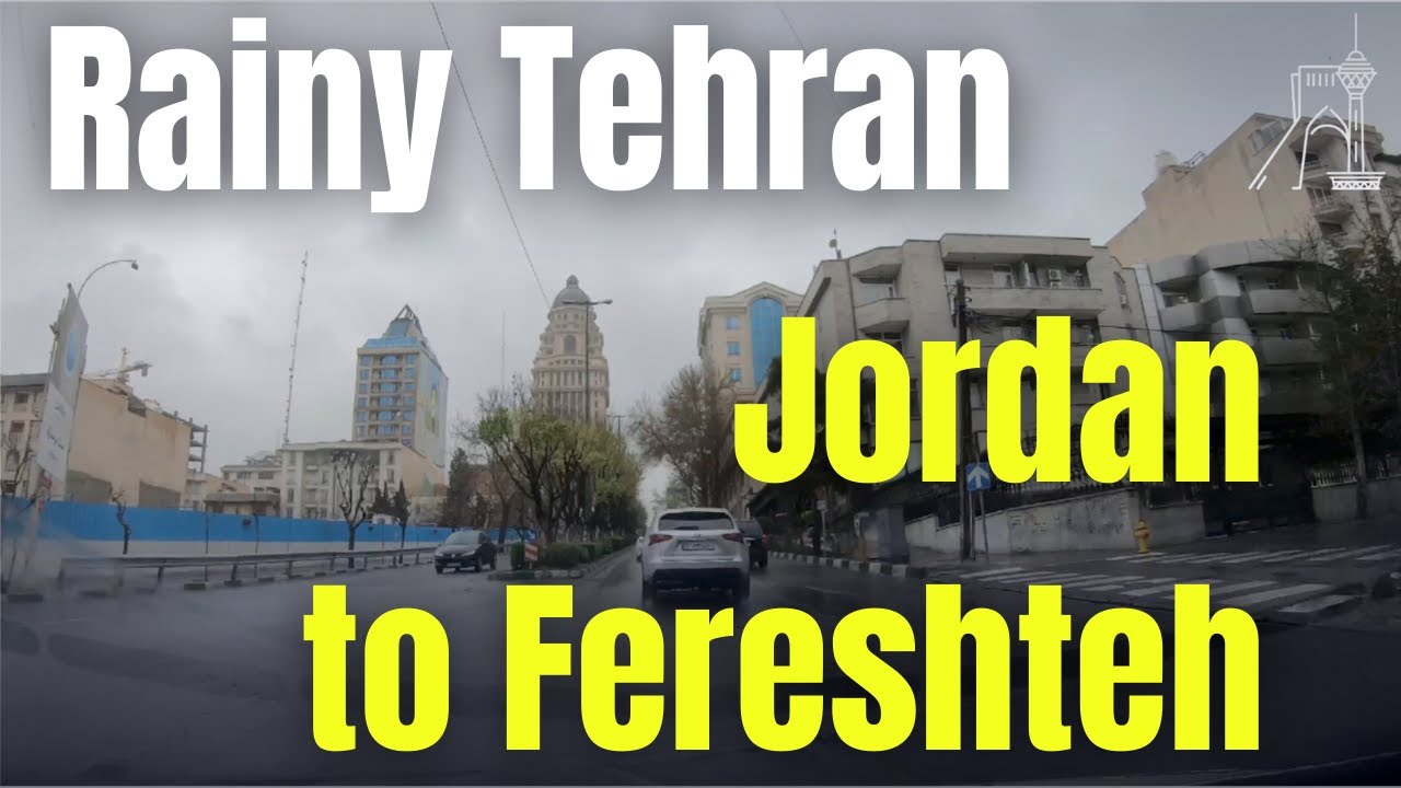 Rainy Tehran Streets in 4K 🌧️ | Silent Day Drive from Jordan to Fereshteh (POV)