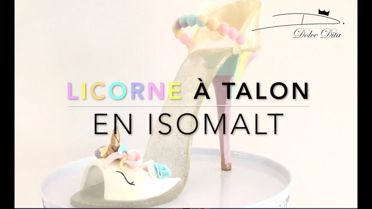 👠 CHAUSSURE À TALON EN SUCRE Transparent LICORNE Facile / Isomalt UNICORN High Heel Shoe Cake Topper