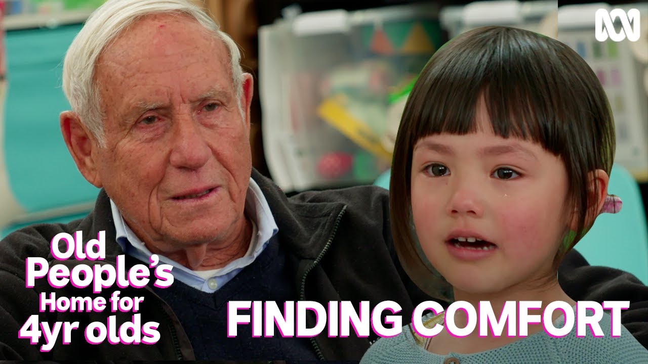 4 year old Aika finds comfort in her 82 year old friend John | Old People's Home For 4 Year Olds
