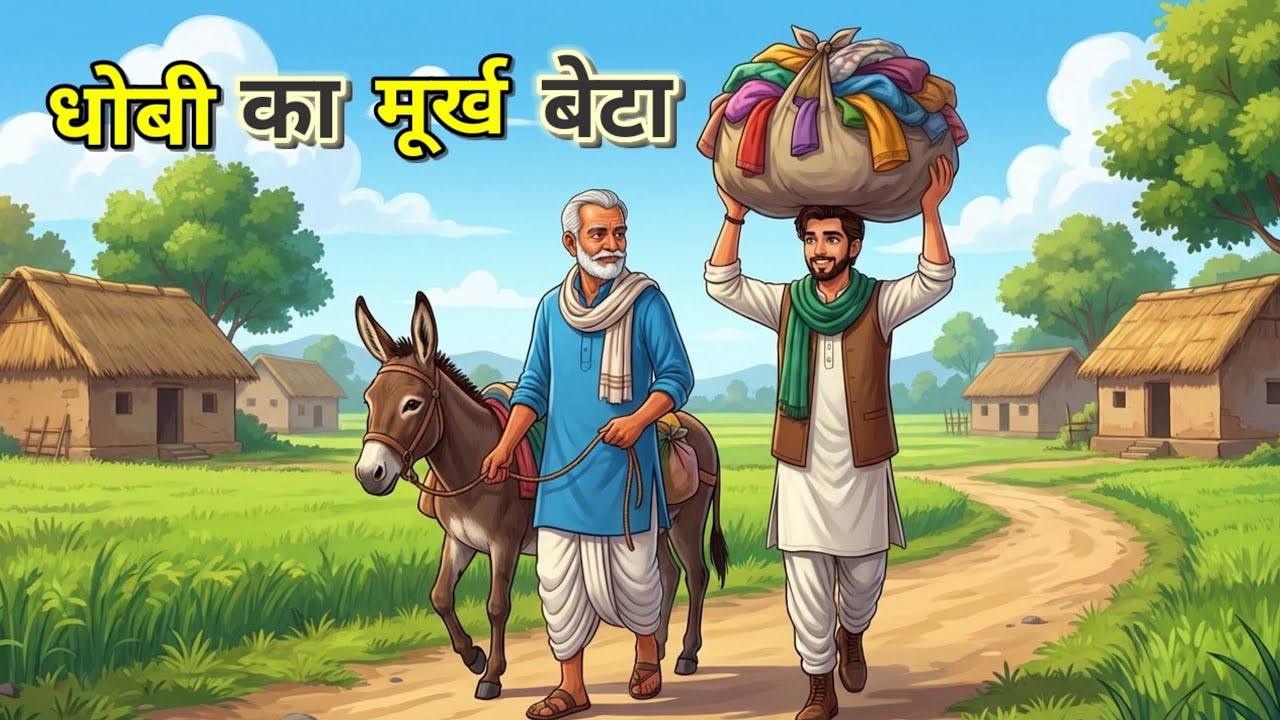 💠धोबी का मूर्ख बेटा | Moral Story | शिक्षाप्रद कहानी | Panchtantra ki kahani | Bedtime cartoon story