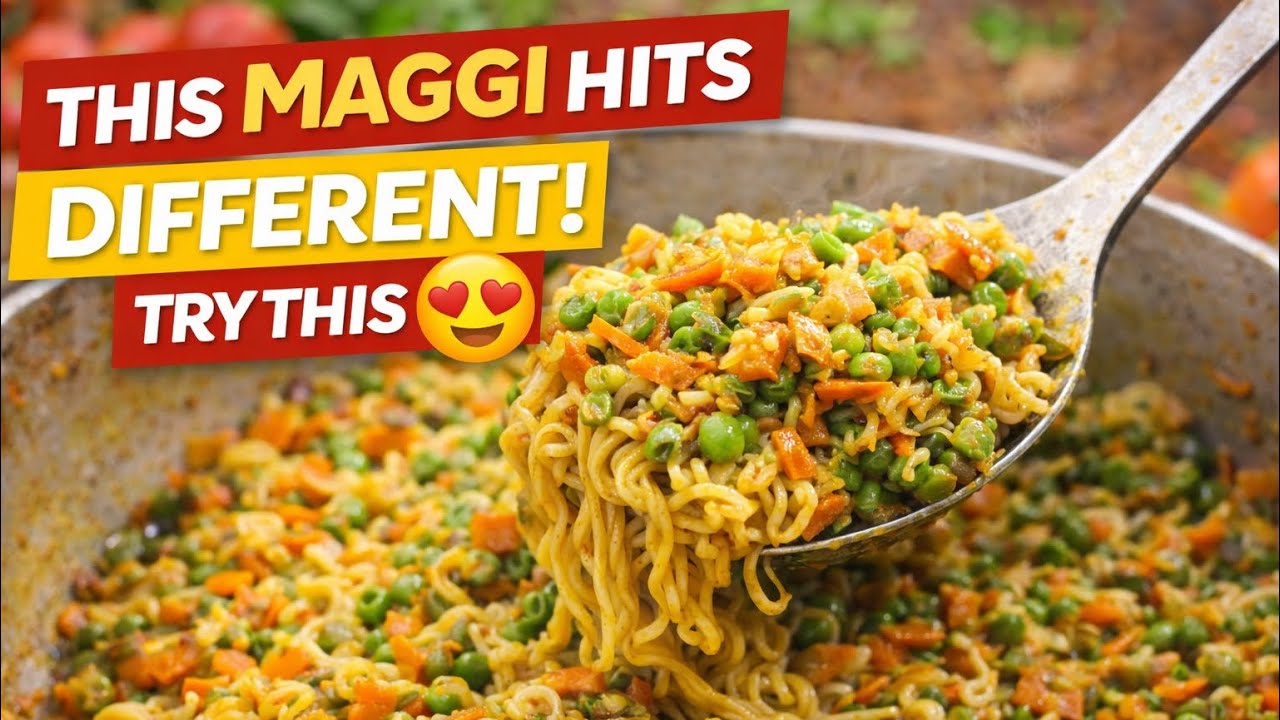 Desi tadka + Maggi = Pure magic 🇮🇳🍜”