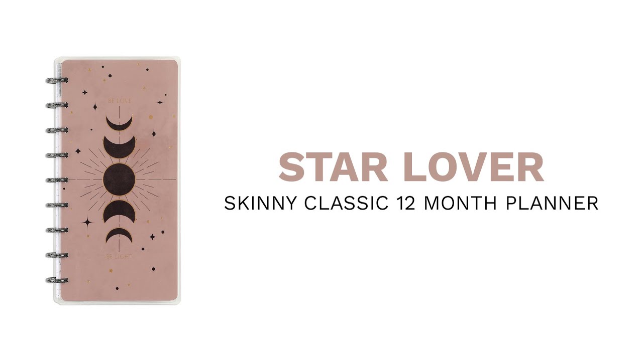 2024 Star Lover Happy Planner Skinny Classic Horizontal Layout 12 Months | PPSCD12-057