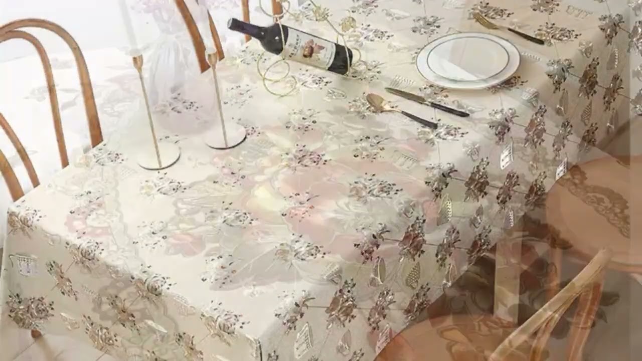 2023 New design printed plastic vinyl tablecloth PVC table cover pvc plastic table cloth