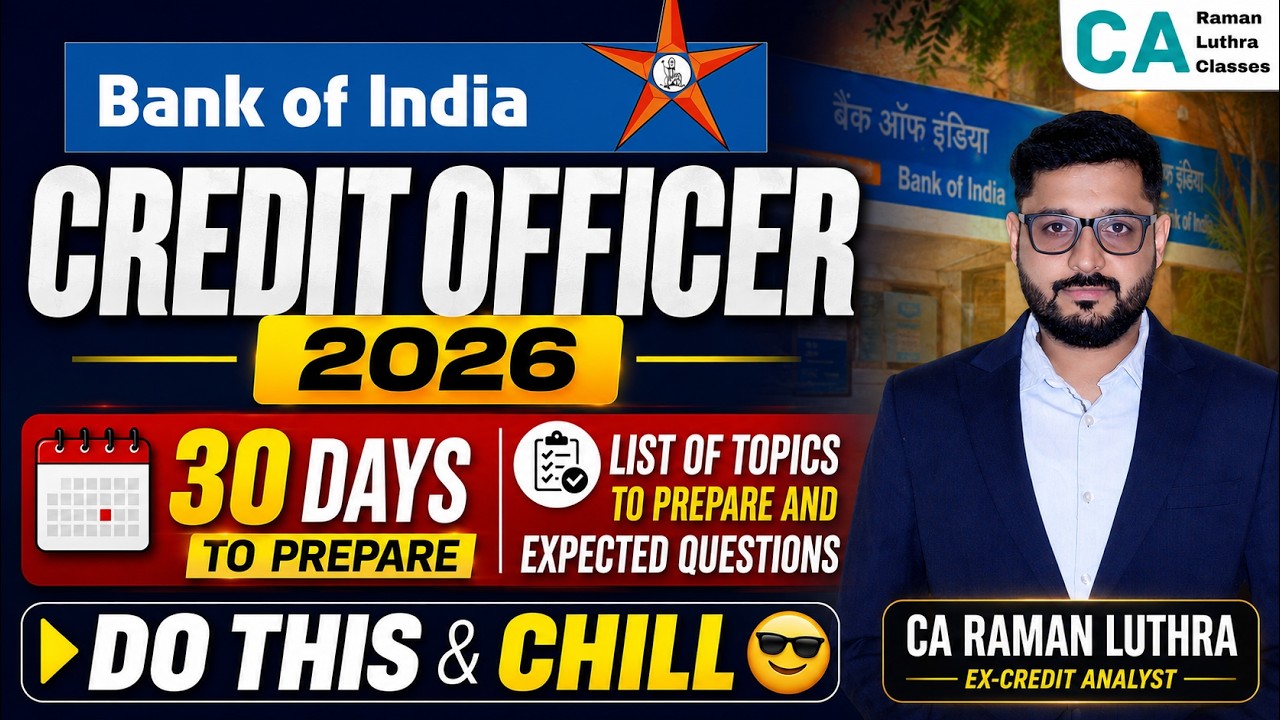 BOI Credit Officer 2026 | 30-Day Preparation Strategy | Do This & Chill 😎