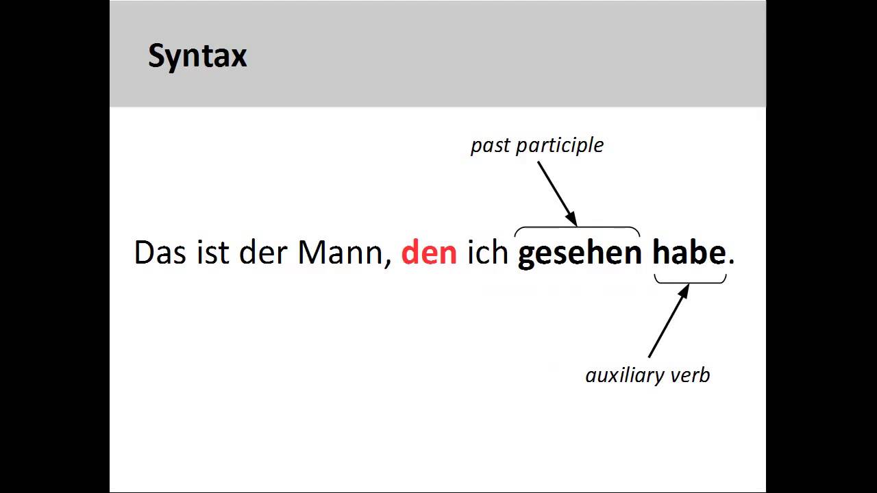 German relative pronouns and clauses
