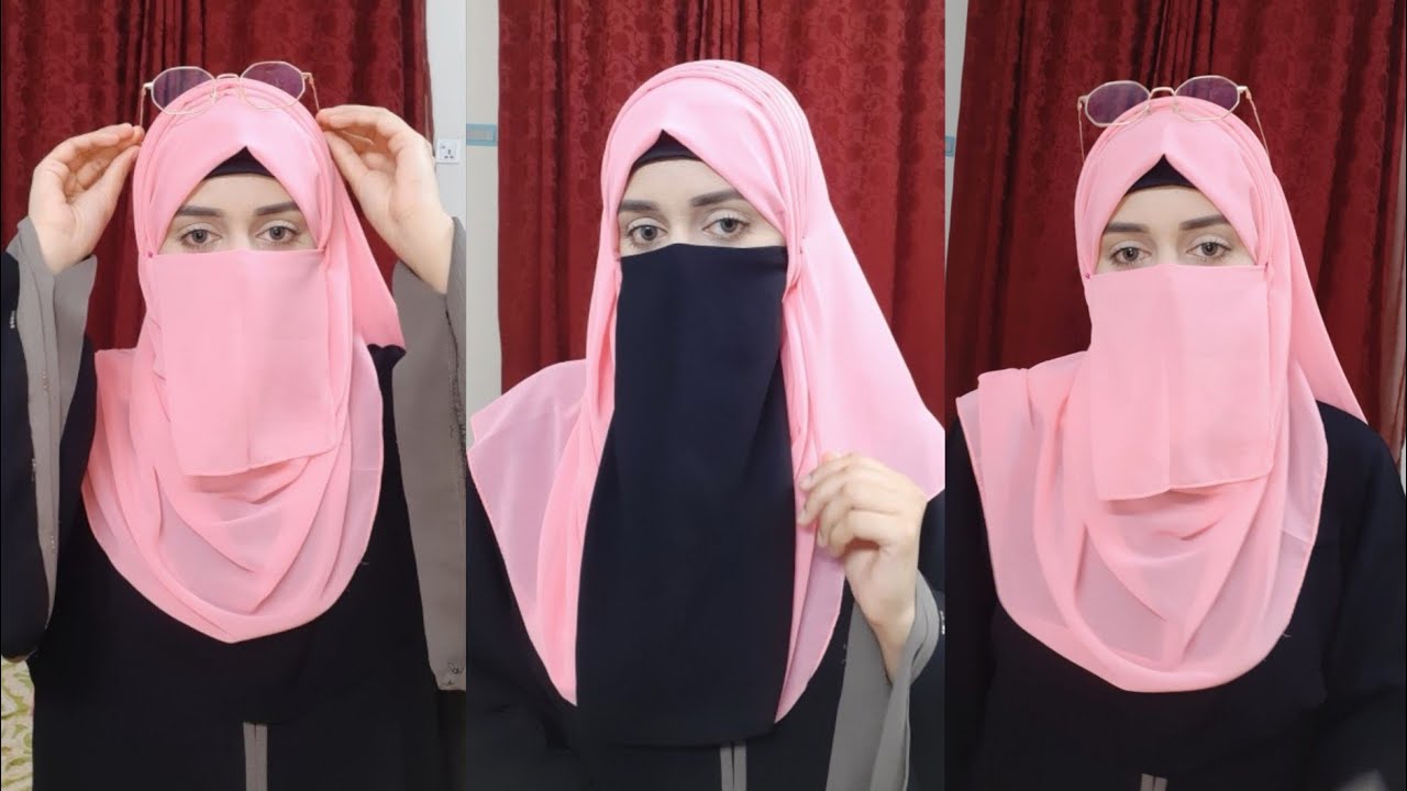 Comfortable Layered Hijab With Niqab | Hijab With Niqab With Layers | Layered Hijab 2024 | TheHijabi