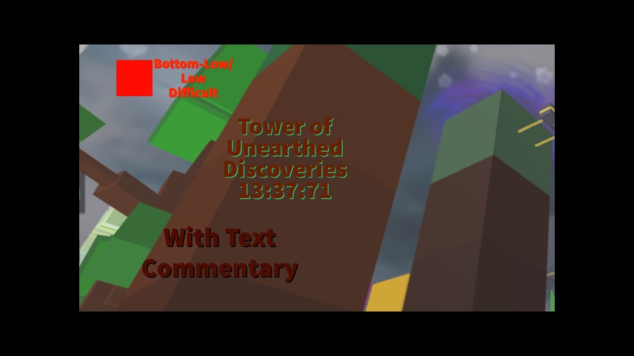 Roblox JToH - Tower of Unearthed Discoveries Text Commentary