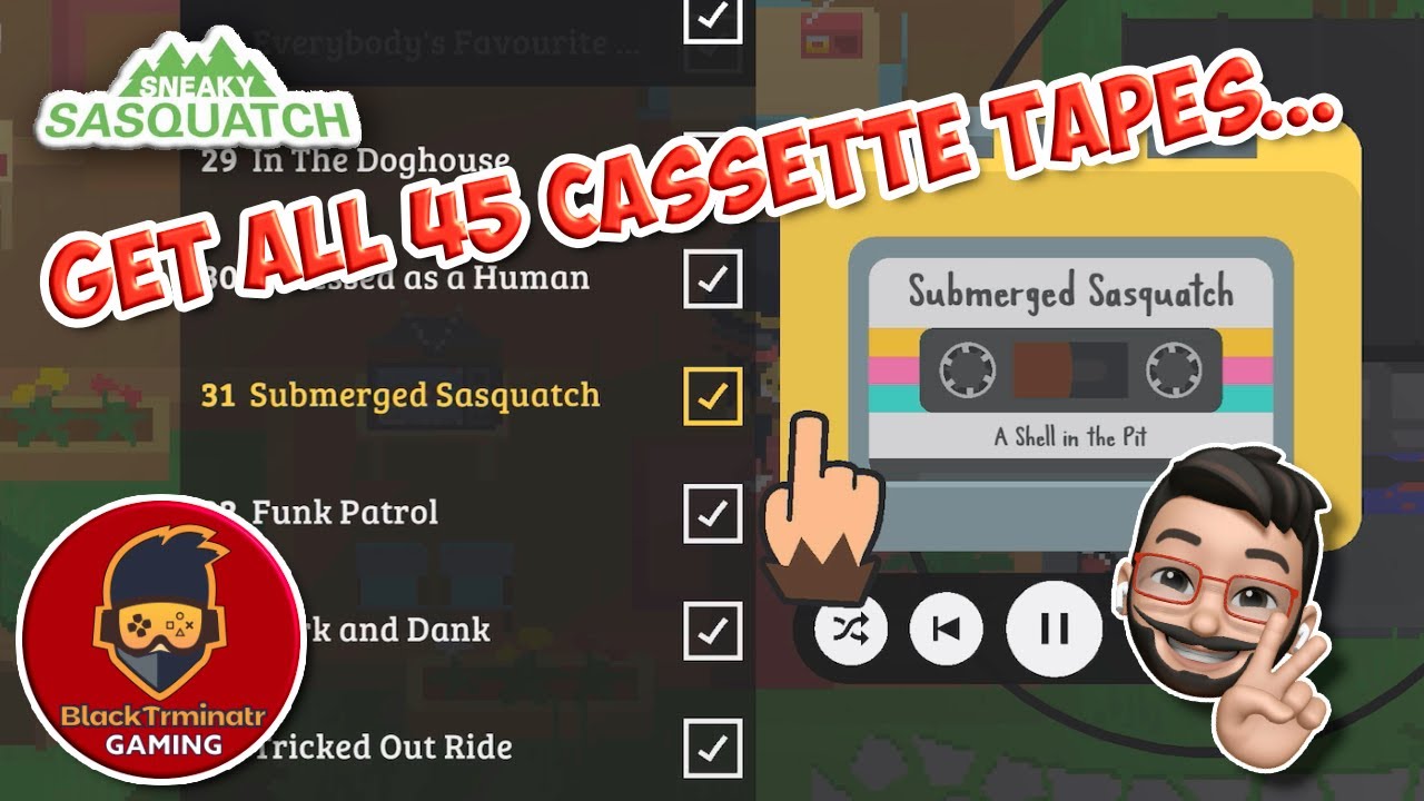 How to get All 45 Cassette Taps in Sneaky Sasquatch | Apple Arcade