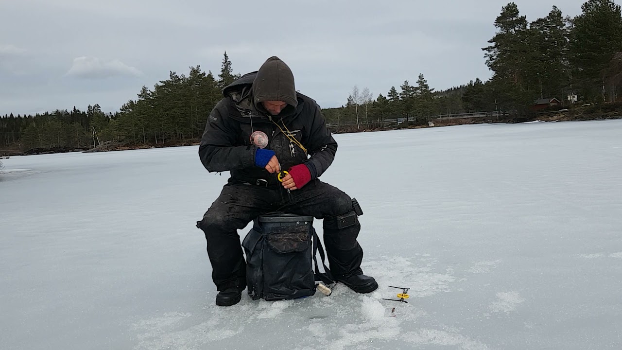 Ice Fishing at Ljøstadvann, Vegårshei