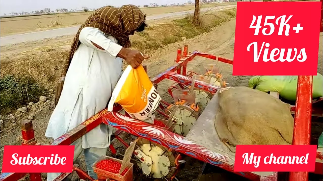 🌽Manual Corn Seeder Machine With Tractor🌅Sun Agriculture/Seeder Machine Planter in Pakistan🌲