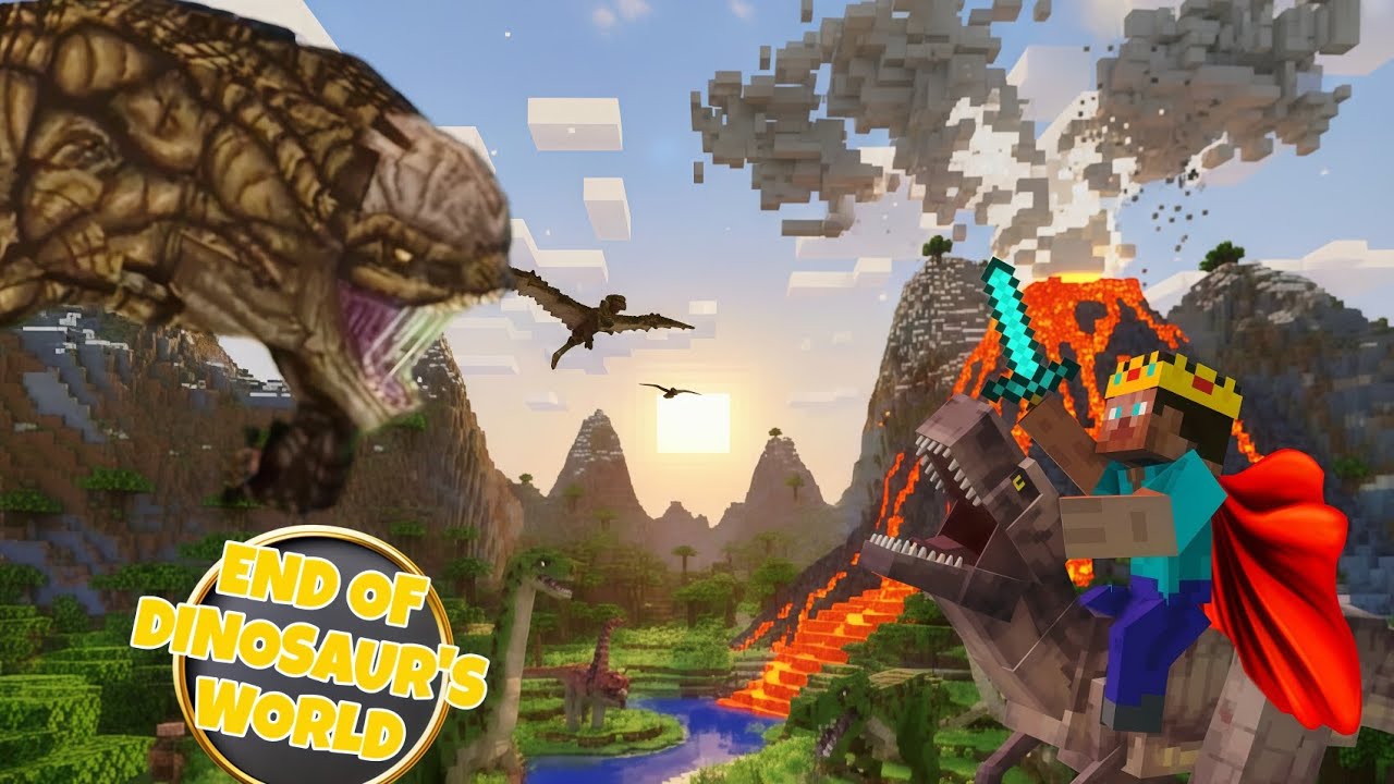 Escaping the Deadliest Minecraft Dinosaur World! 🔥 Part 2 