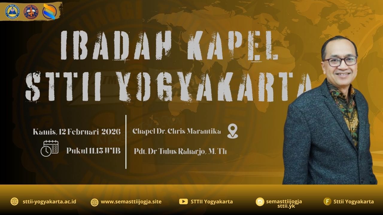 Ibadah Kapel Kamis, 12 Ferbuari 2026 - Pdt. Dr Tulus Raharjo, M. Th