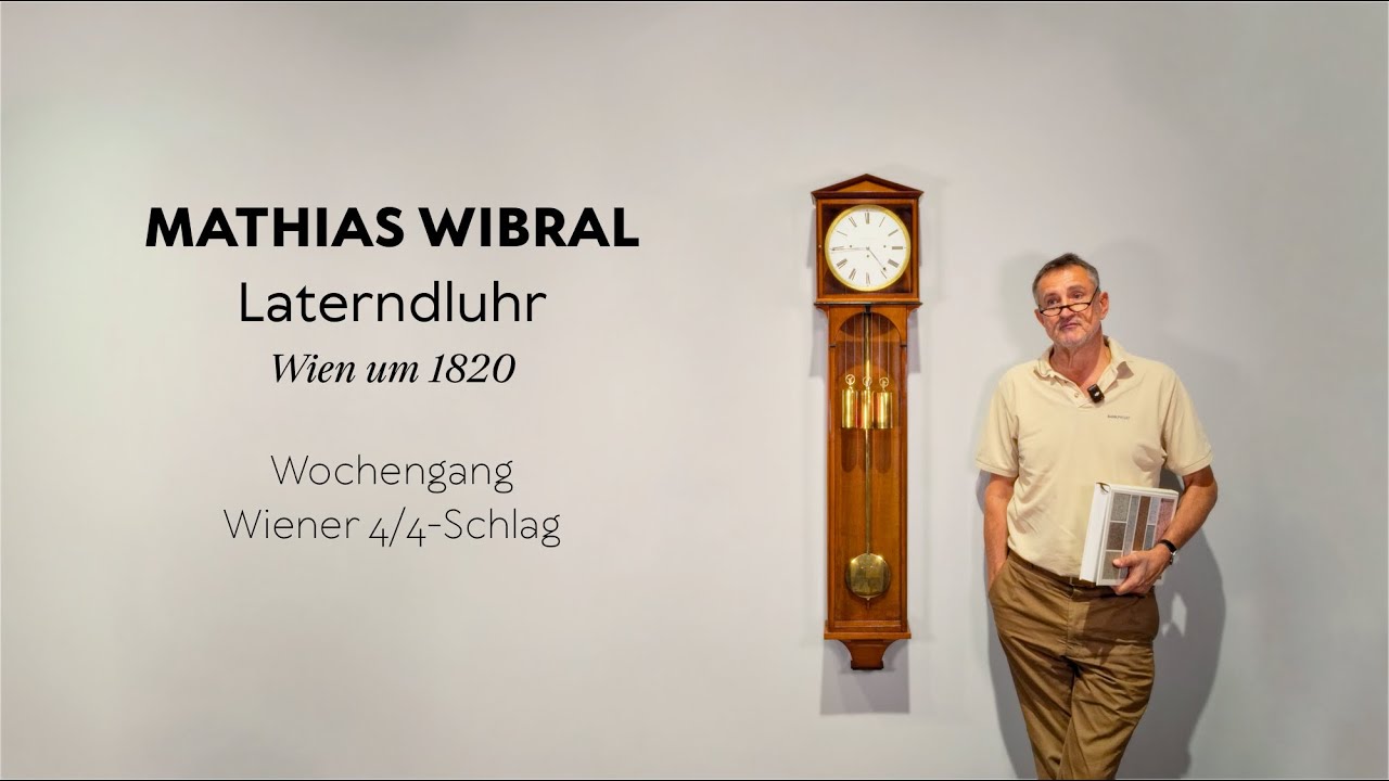 Frühe Laterndluhr von Matthias Wibral in Wien | Antike Pendeluhr | 4/4-Schlag auf Tonfedern