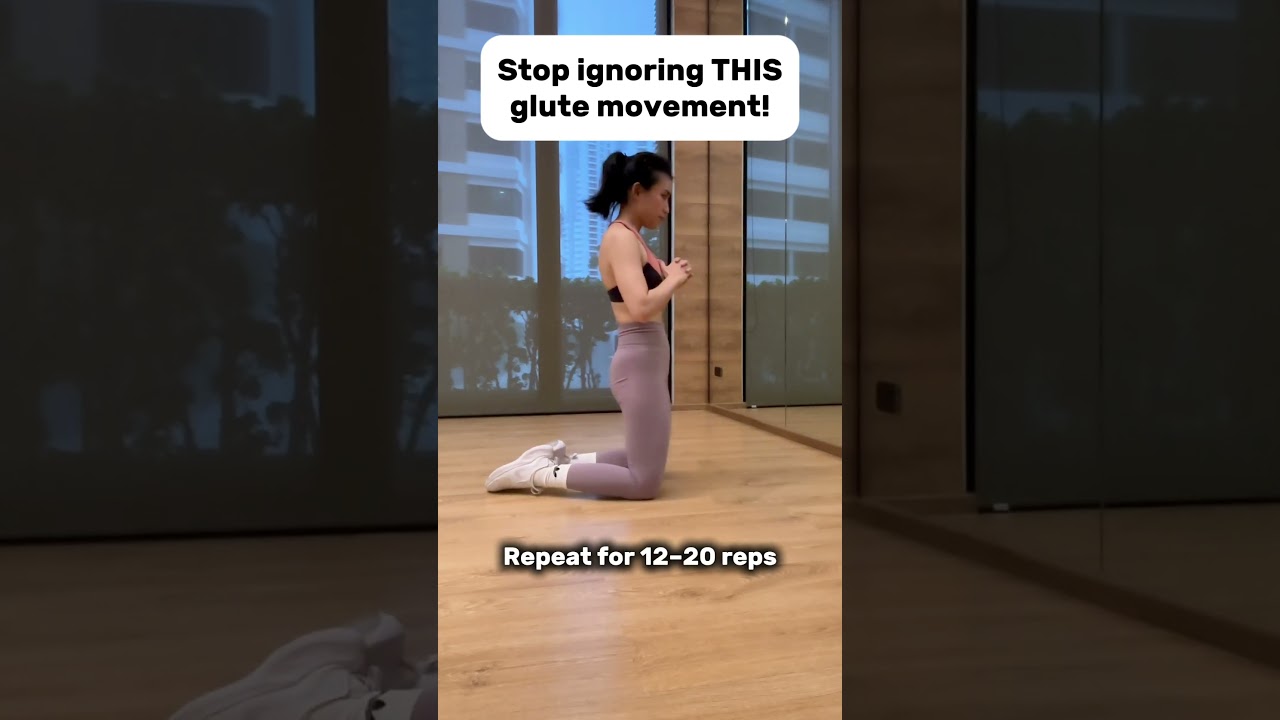 Kneeling Squat: The Secret Move for Bigger Glutes (Home Workout) #gluteworkout