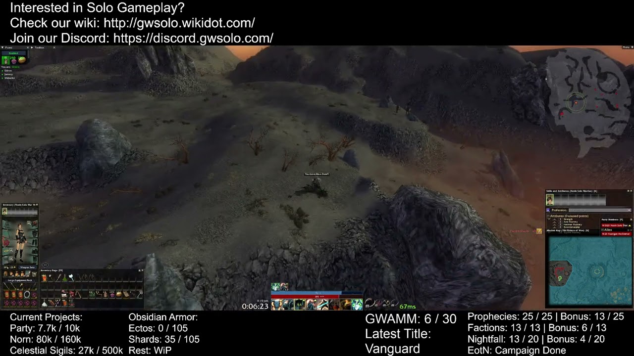 Warrior Solo GWAMM 6/30 - Short FoW session for cross checking - Guild Wars