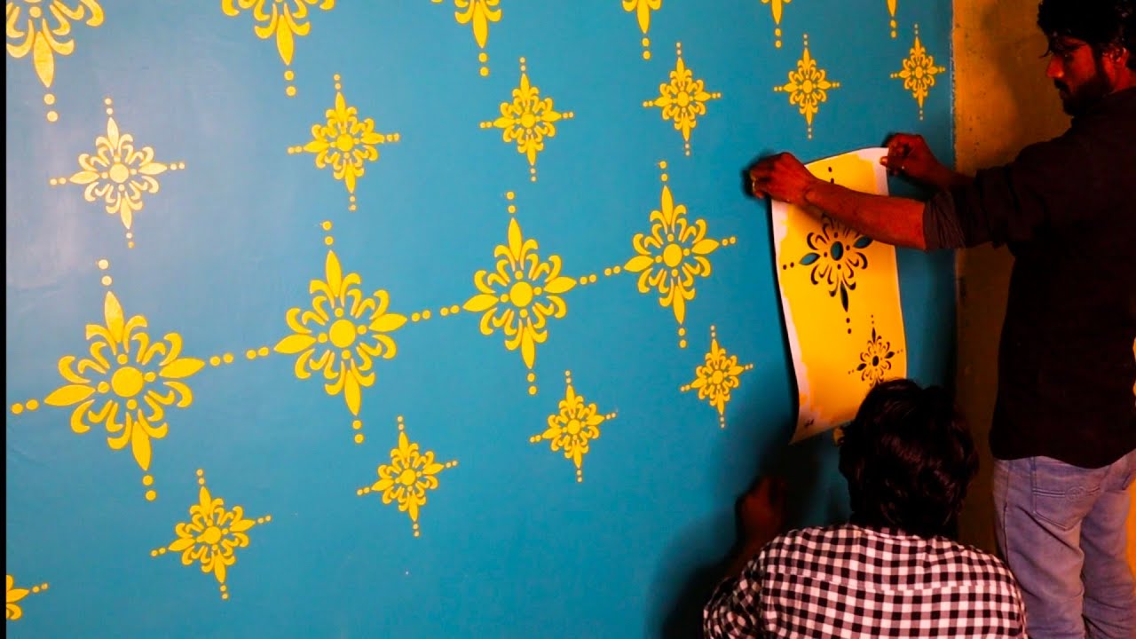 asian paints Wall stencil latest design Mohali Panchkula Chandigarh best painter gaffartech