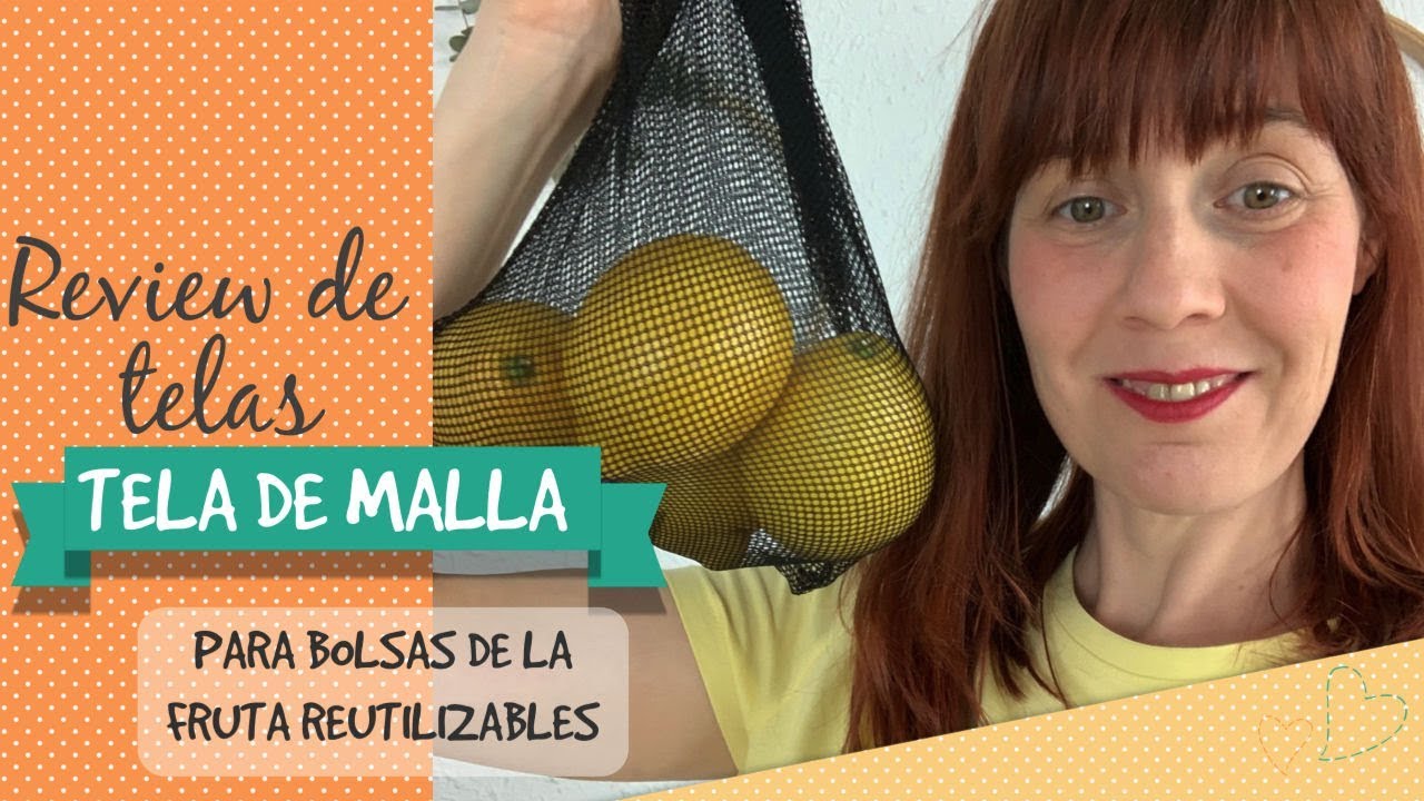 Tela de malla para bolsas de fruta reutilizables