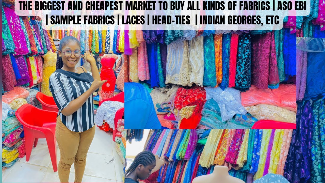 BALOGUN FABRICS MARKET | ASO EBI | SAMPLE FABRICS | LACES | HEAD-TIES  | INDIAN GEORGES, ETC