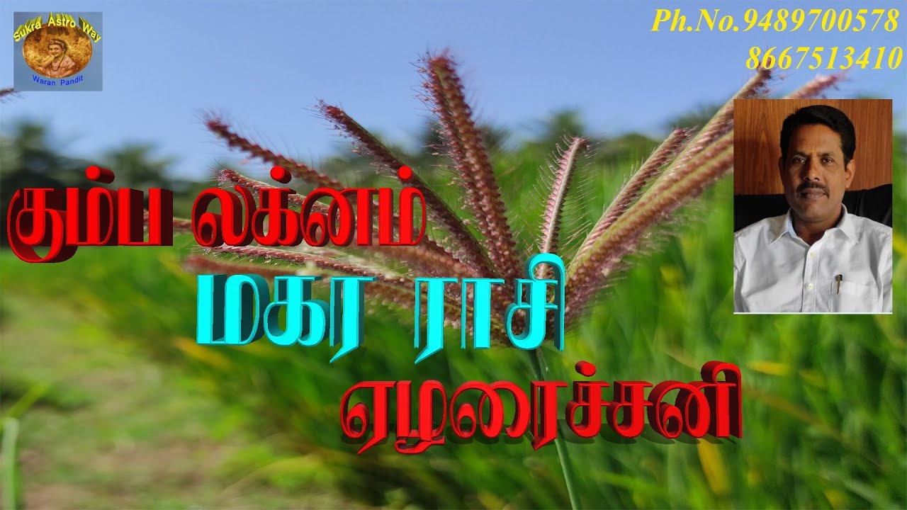 கும்ப லக்னம்,மகர ராசி,ஏழரைச்சனி