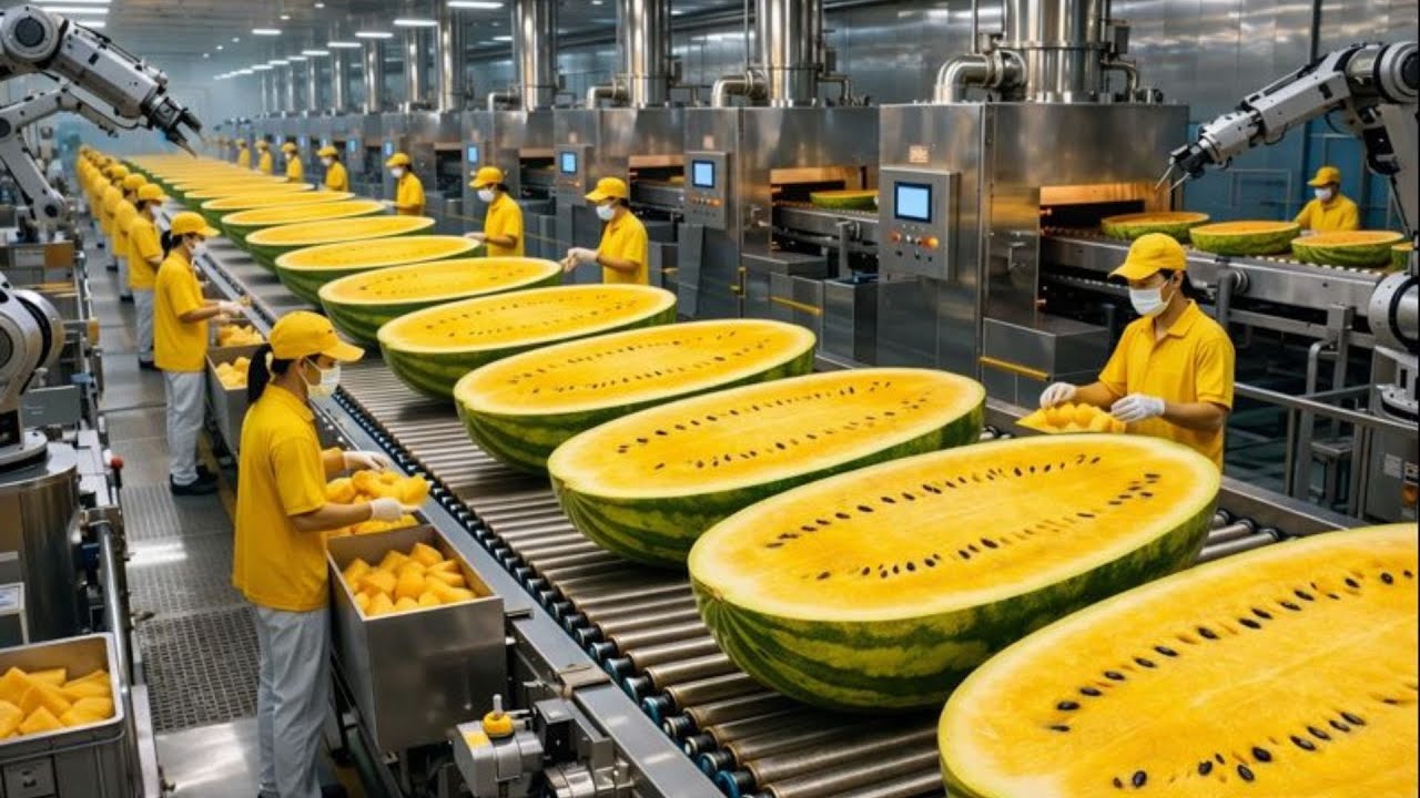 Crazy process: From watermelon to Watermelon Juice (Full Process)