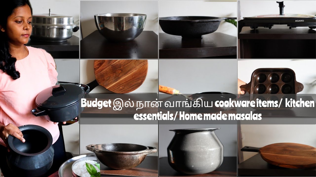 Must have Kitchen essentials on a budget/ new cookware collection/ Homemade masalas/Kitchen cleaning