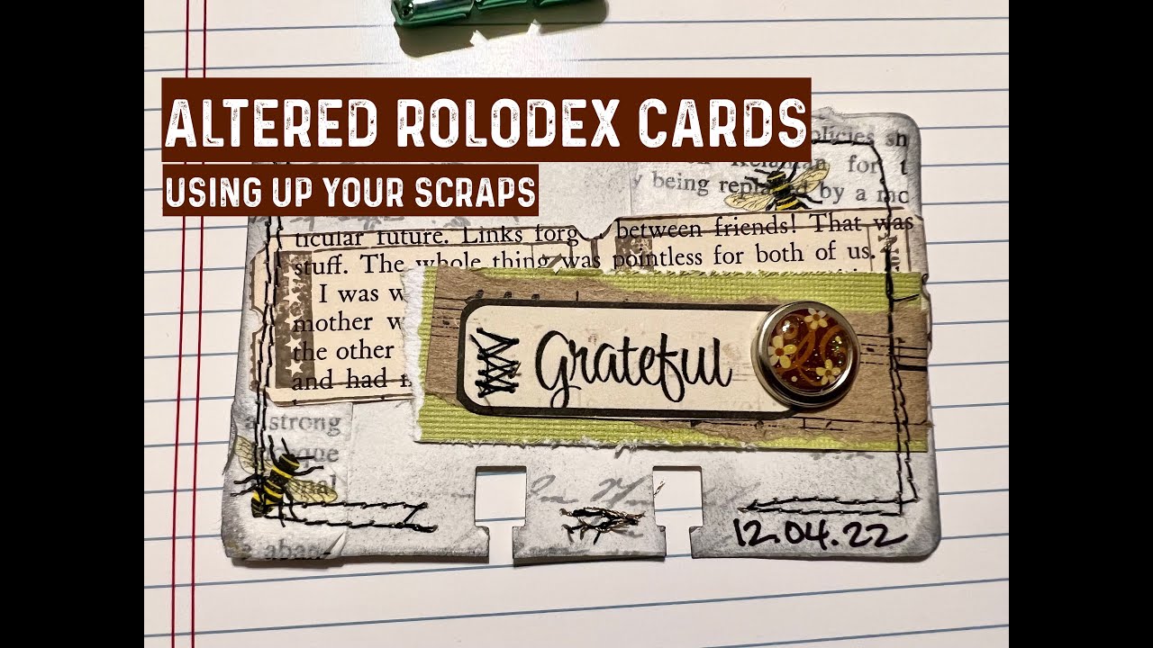 Altered Rolodex cards (Art Journaling) - Using up Scraps for Quick Art Journaling Projects