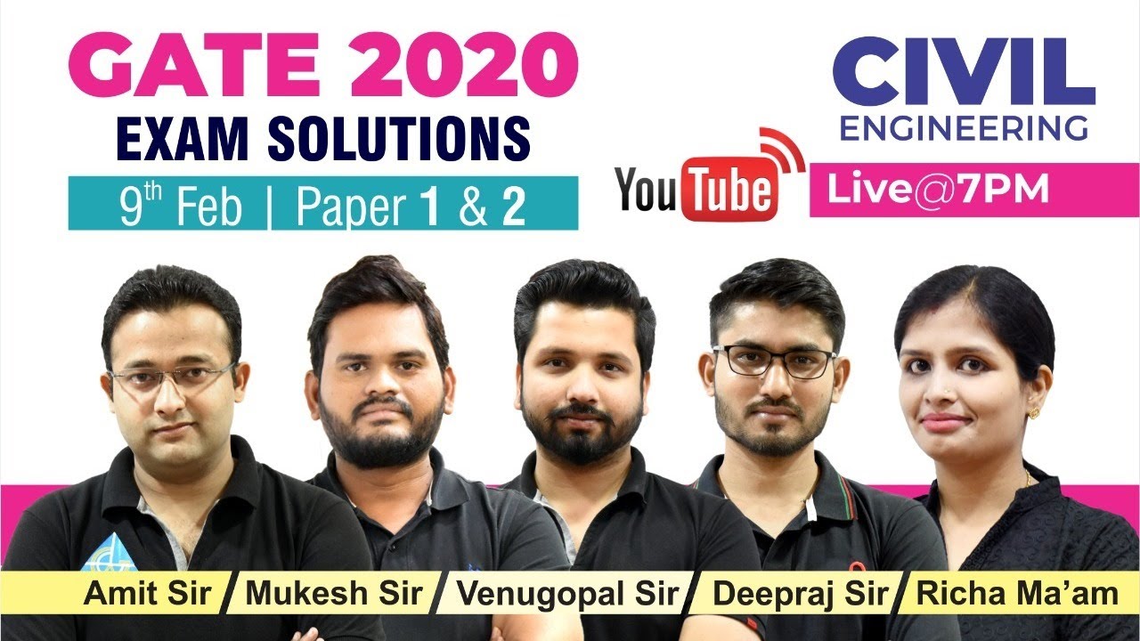 GATE 2020 CE | Forenoon & Afternoon Session |  By Team GATE ACADEMY