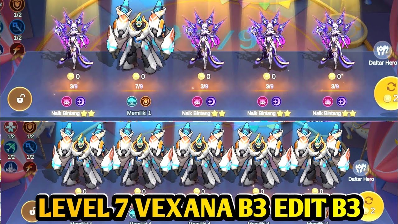 TRIK LEVEL 7 VEXANA B3+EDIT B3 PAKE COMMANDER VALE TERBARU||100% BERHASIL BOSS||MAGIC CHESS GOGO 