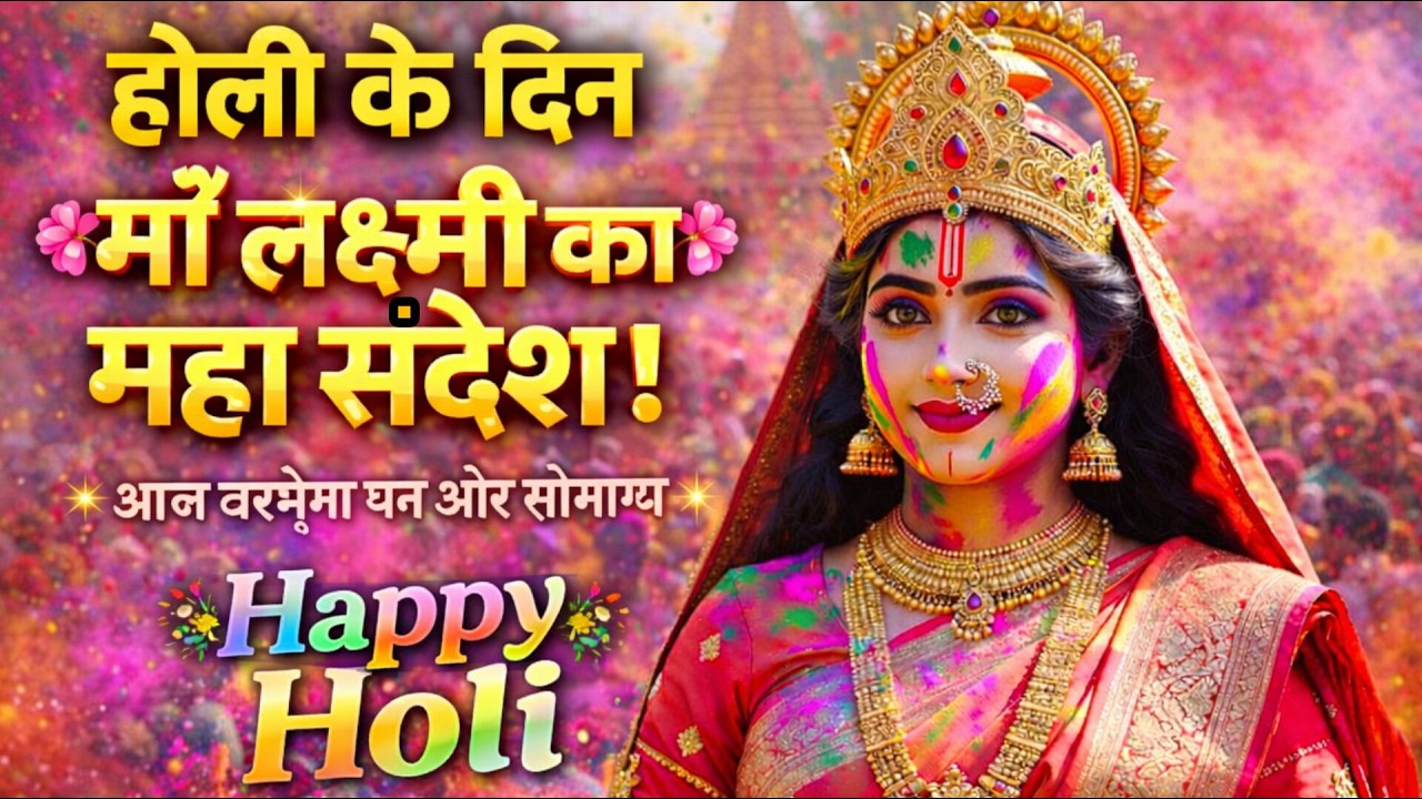 होली के दिन माँ लक्ष्मी का महा संदेश..🌺maa Laxmi ka sandesh 🌺