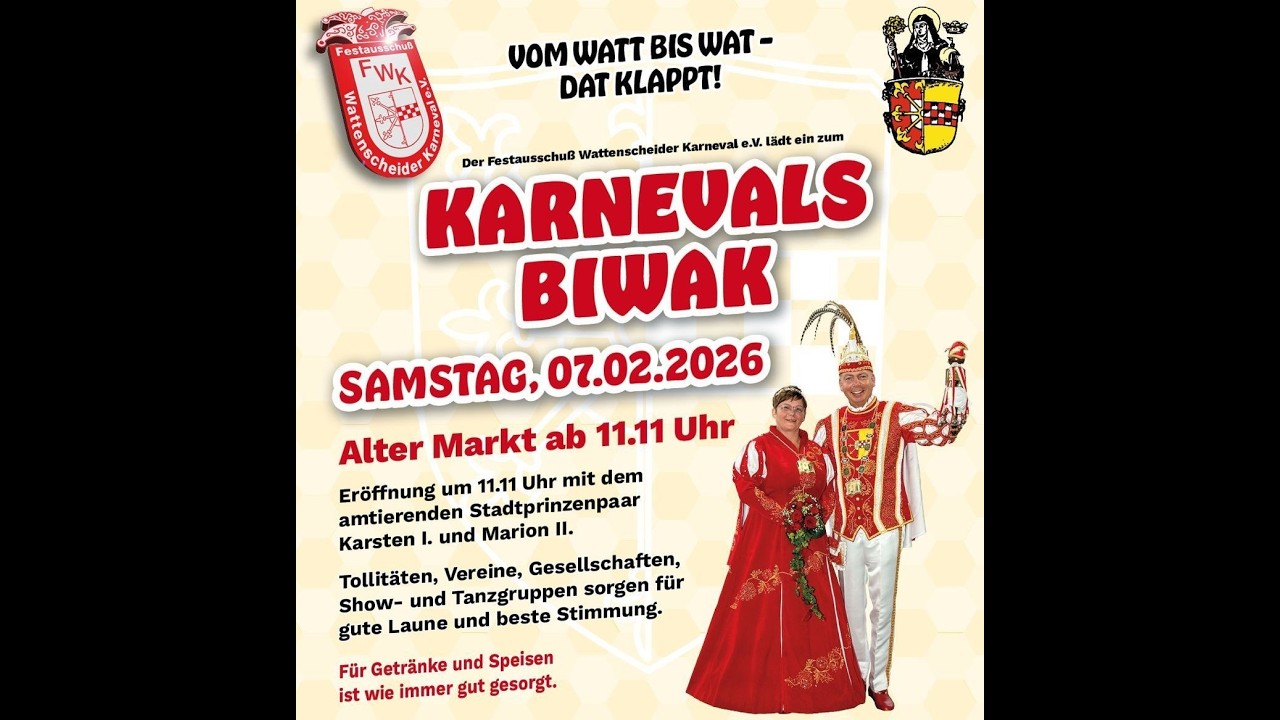 07.02.2026 Kaneval in Wattenscheid auf dem Alter Markt Bigwam * Tolle Veranstaltung * Video 1 von 13