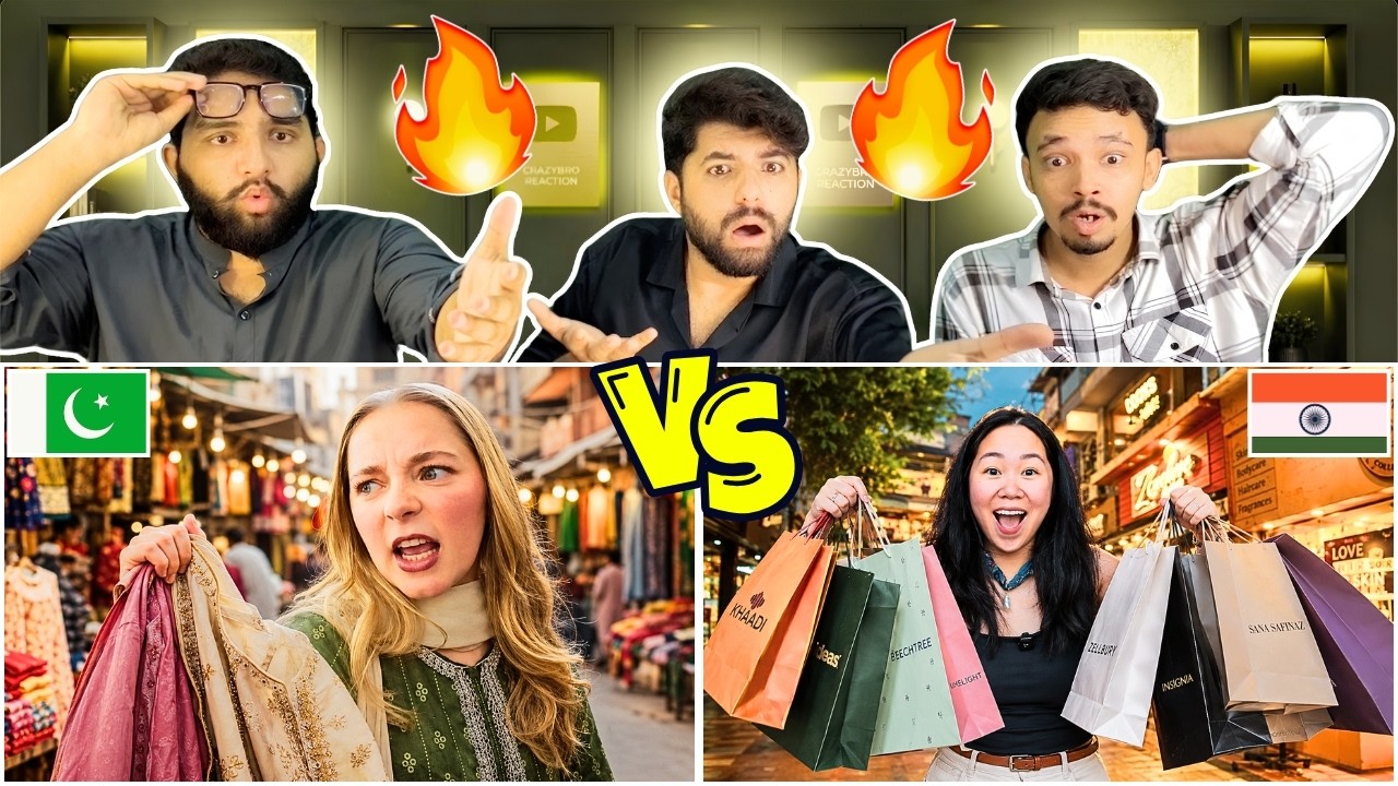 Reaction to Foreigners Shopping in India vs. Pakistan | Pakistani Reaction 🇵🇰❤️🇮🇳