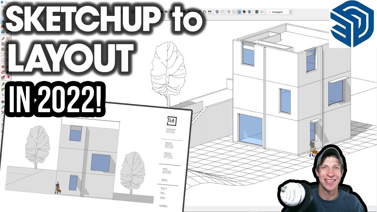Как отправить модель SketchUp в Layout в 2022 году! (Урок по моделированию для Layout)