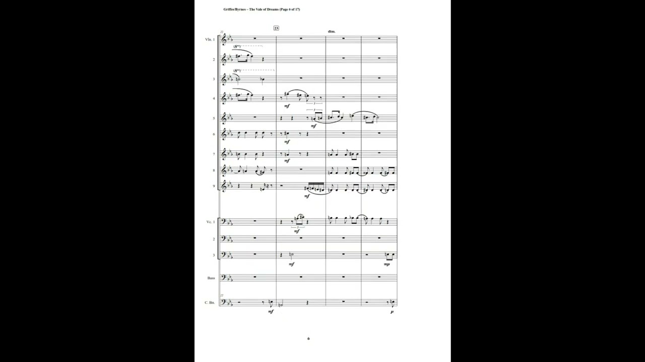Charles Griffes – The Vale of Dreams (String Orchestra + Contrabassoon)