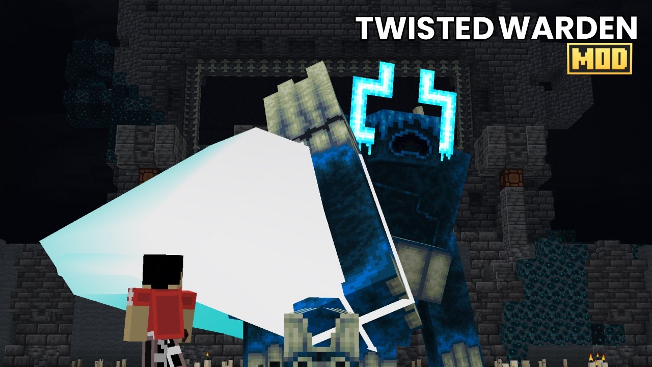 Twisted Warden In Minecraft.