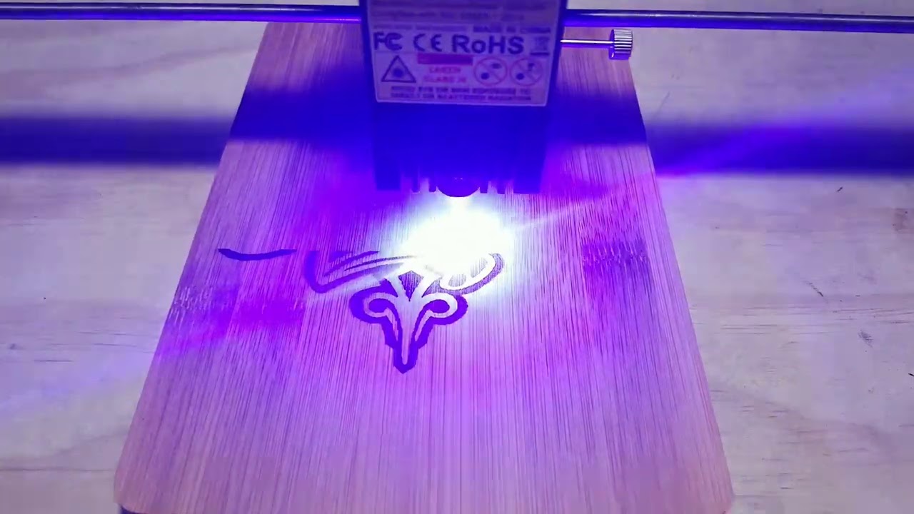 Harley Davidson Bamboo Cutting Board Engraved with The Ortur Laser Master 2 Fixed 20 Watt Laser