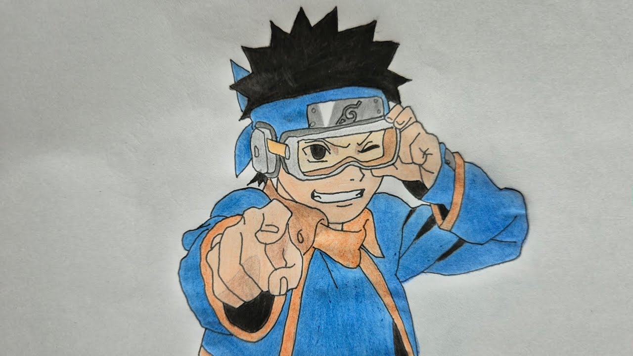 Como desenhar OBITO UCHIHA de NARUTO SHIPPUDEN | Easy drawing|How to Draw-Step by Step Anime Drawing