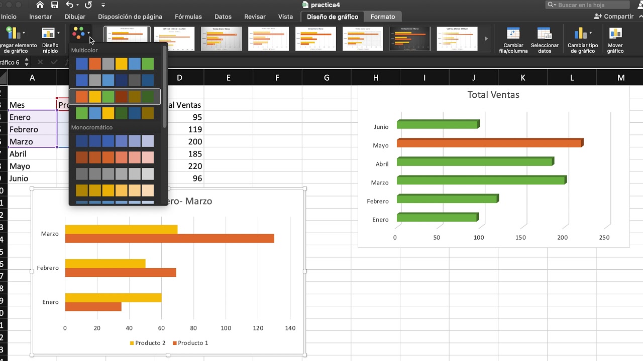 TIC 4º ESO: Excel - Práctica 4