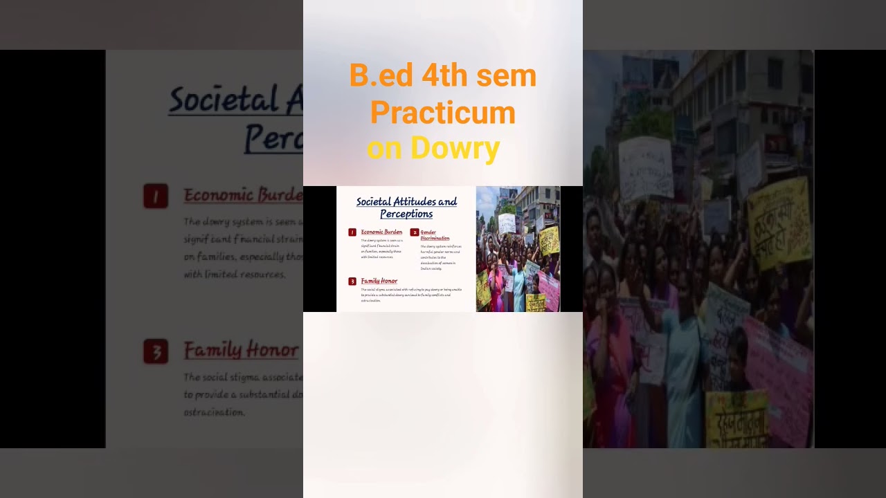 (B.ed 4thsem ppt on Dowry) 
