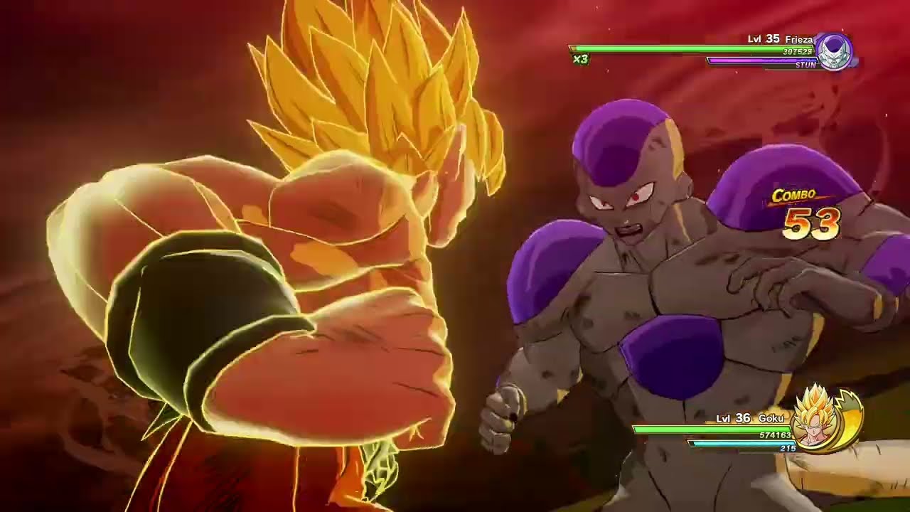 DBZ: Kakarot SSJ Goku vs Full Power Frieza (No damage)